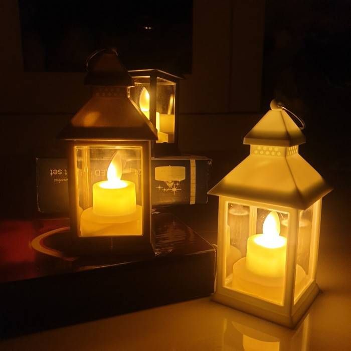 Mini Lantern With LED (Size: 4 Inch) (24 Piece Pack)