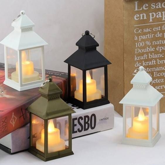 Mini Lantern With LED (Size: 4 Inch) (24 Piece Pack)
