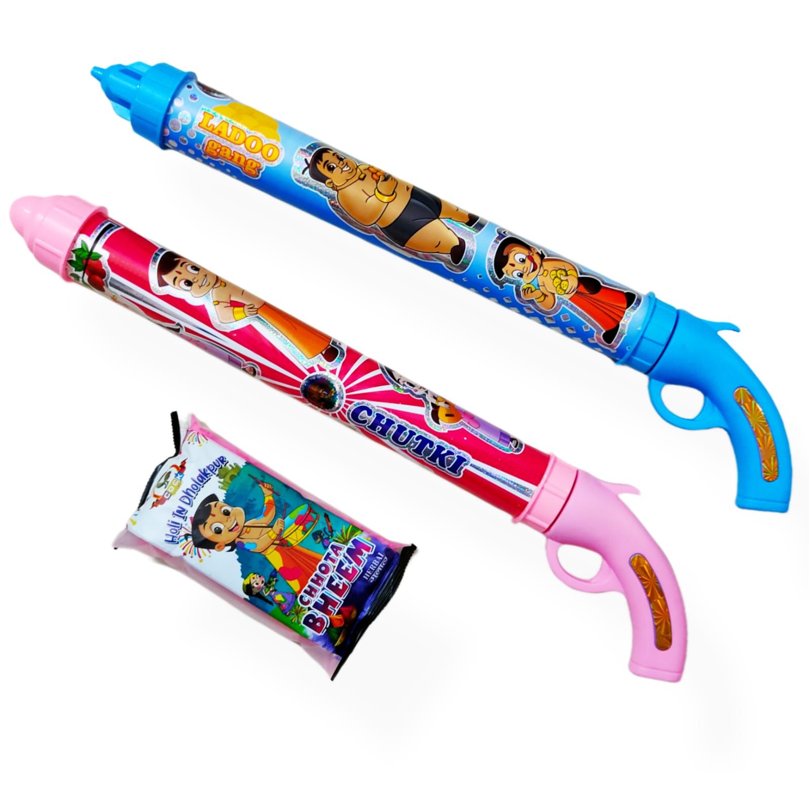 Murga Brand - Chota Bheem Double Dhamaka Pichkari With Free Gulal Pouch (2 Piece Pack)