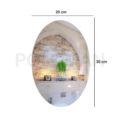 Oval Mirror Sticker (20cm*30cm) (10 Piece Pack)