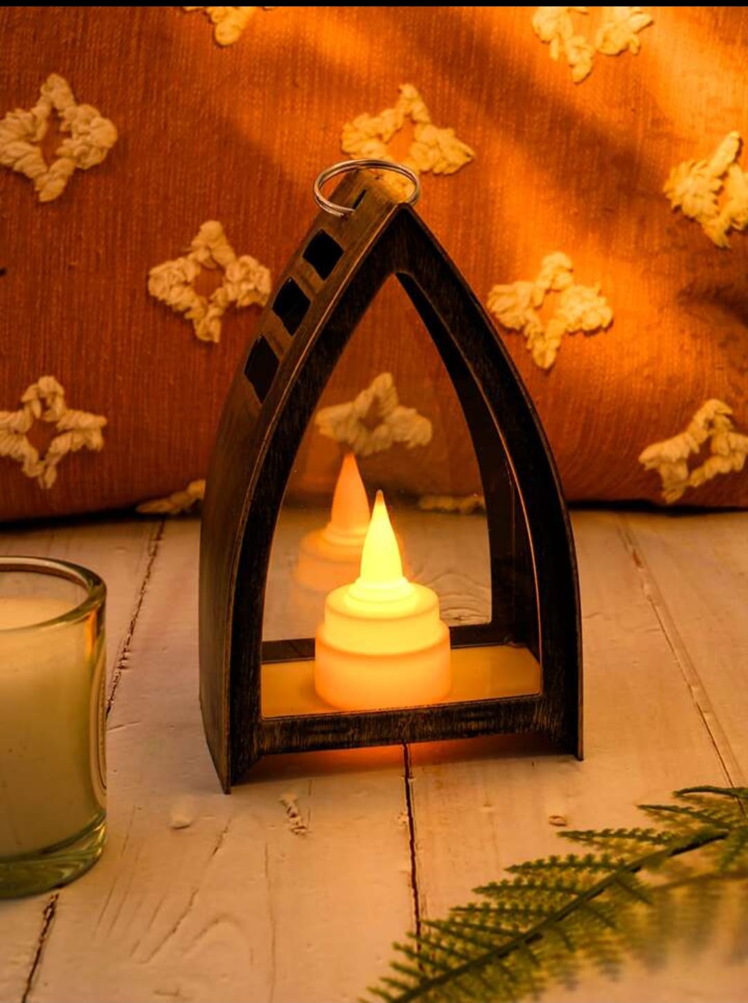 Triangle Shaped LED Lantern Height: 16CM