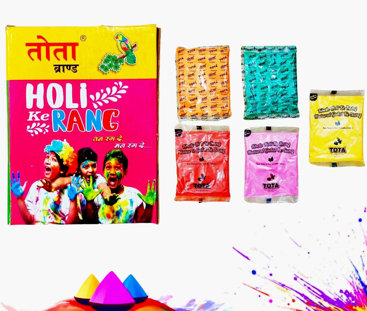 Tota Brand Holi Ke Rang Gulal Box