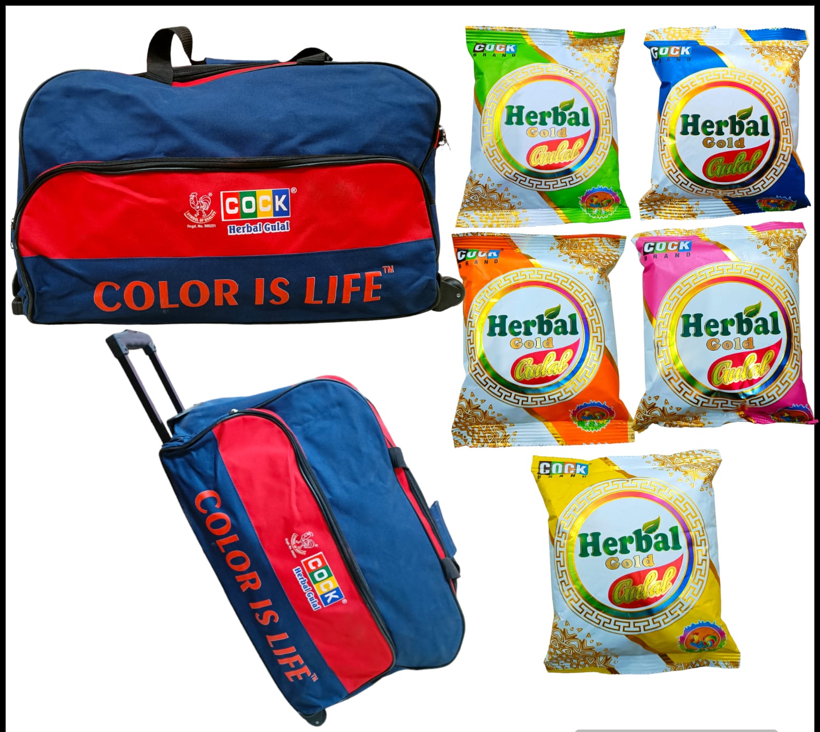 Murga Herbal Gold Gulal (5 Piece Pack)