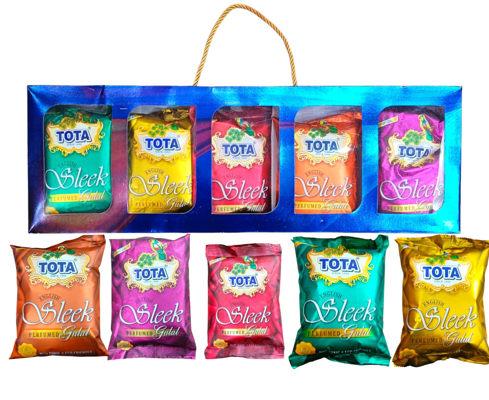 Tota Brand - Sleek Perfumed Gulal Gift Tray (6 Tray )