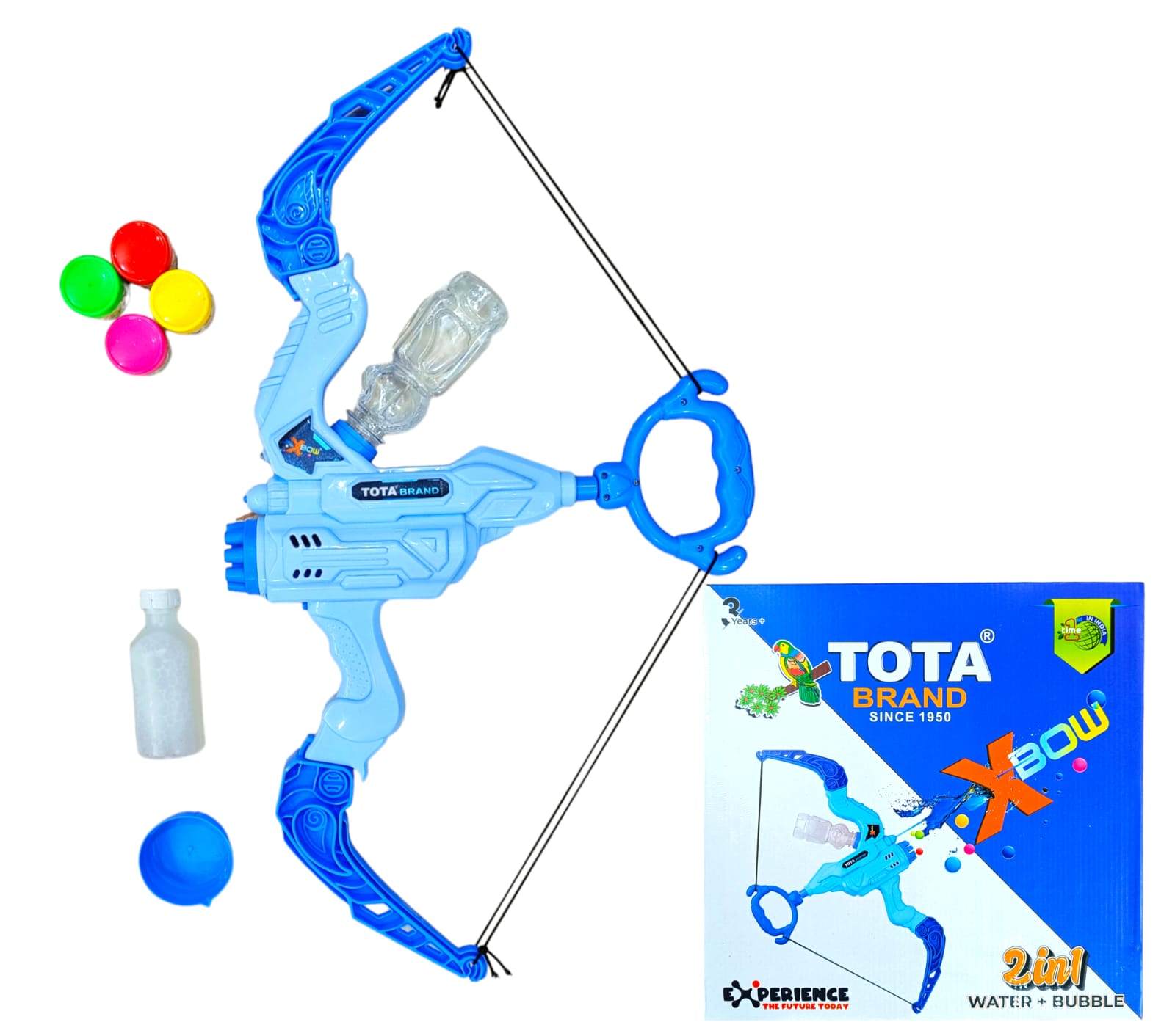 Tota Brand - Xbow 2 in 1 Water + Bubble With 4 Dibbi Colour (1 Piece Pack)