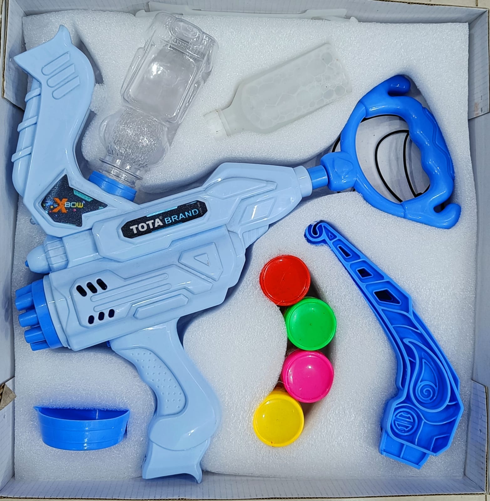 Tota Brand - Xbow 2 in 1 Water + Bubble With 4 Dibbi Colour (1 Piece Pack)