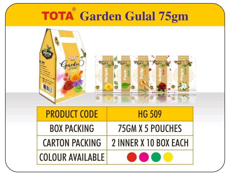 Tota Brand - Garden Herbal Gulal Gift Pack (10 Piece Pack)