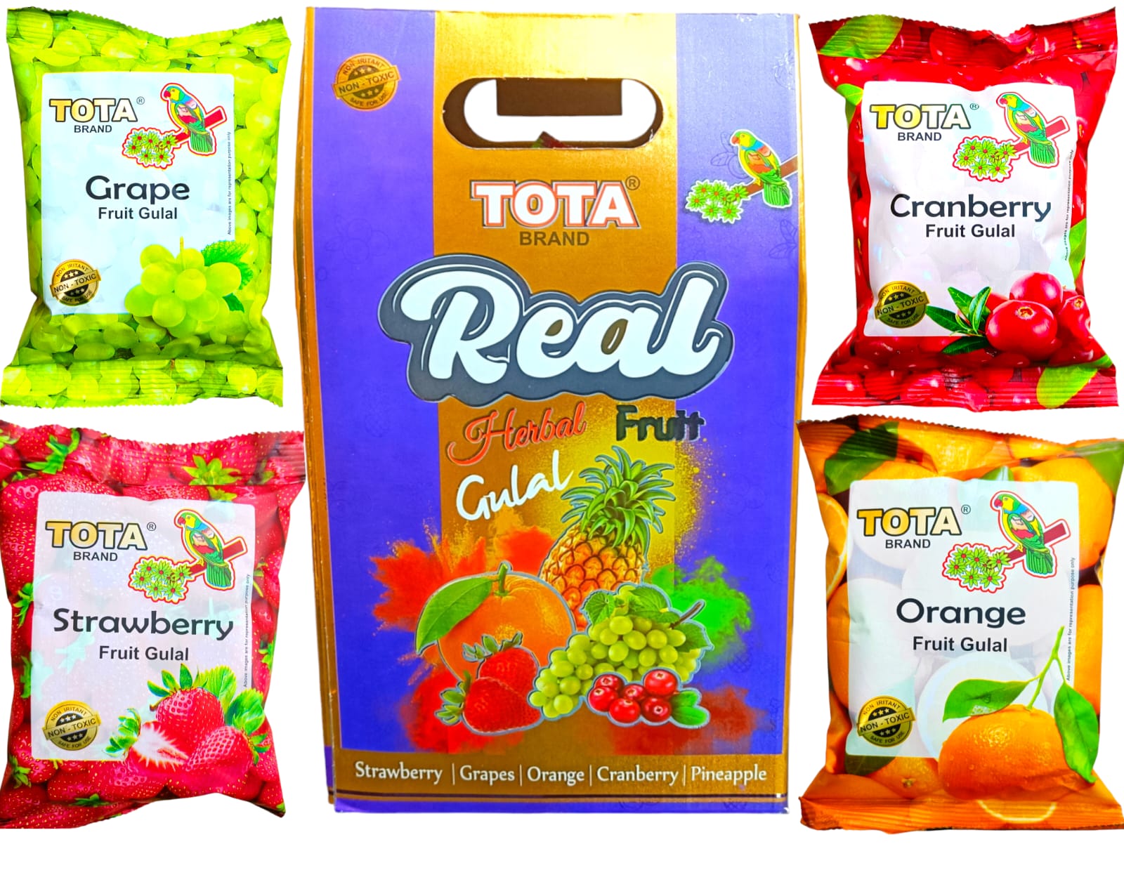 Tota Brand - Real Herbal Fruit Gulal Gift Pack (1 Piece Pack)