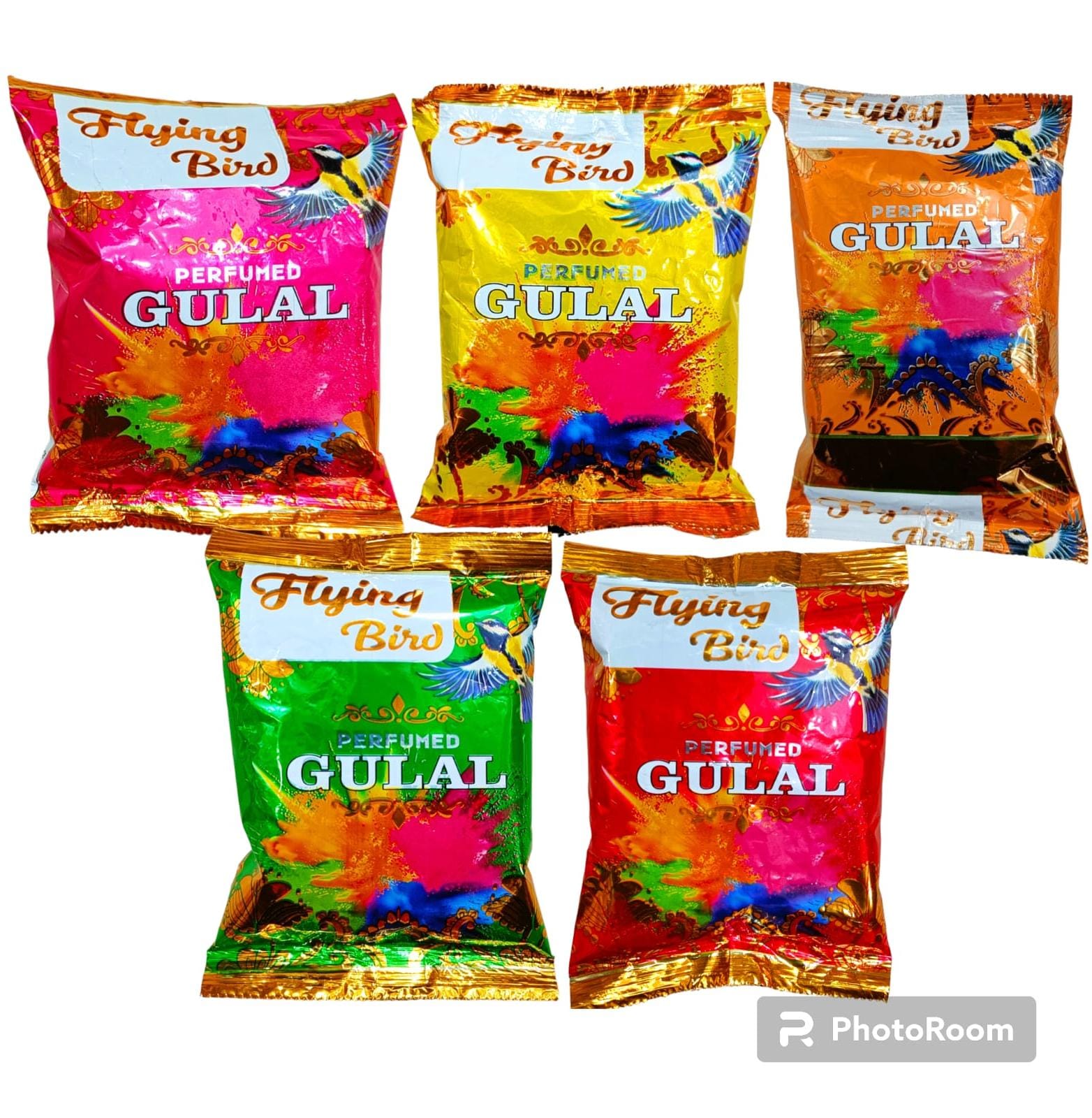 Flying Bird Perfumed Gulal (80g) - (1 Cartoon) (150 Piece Pack)