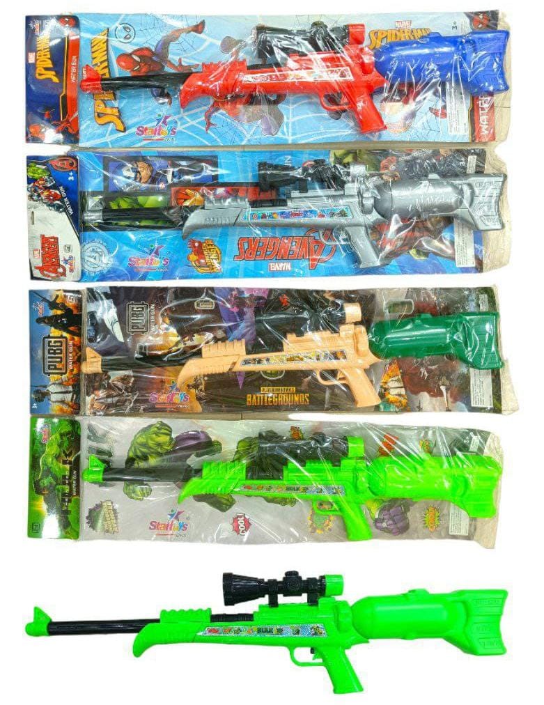 Big Size Sniper Pressure Gun Mix Colour Pichkari (Size: 80Cm) (10 Piece Pack)