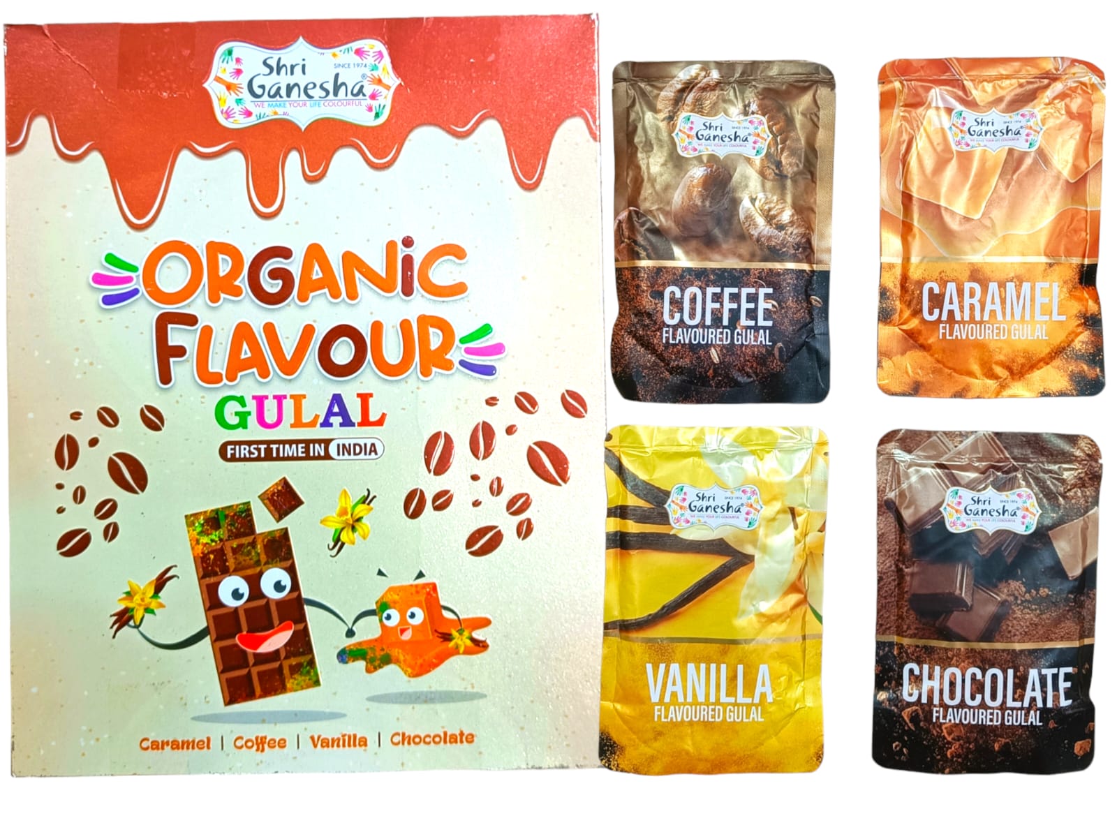 Shree Ganesha - Organic Flavour Gulal Gift Pack (1 Box)