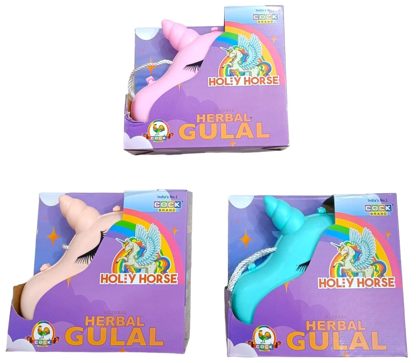 Murga Brand - Holi Horse Gulal Unicorn Sling Packing (Pack of 4 Pouch) MRP: 480/- (1 Piece Pack)