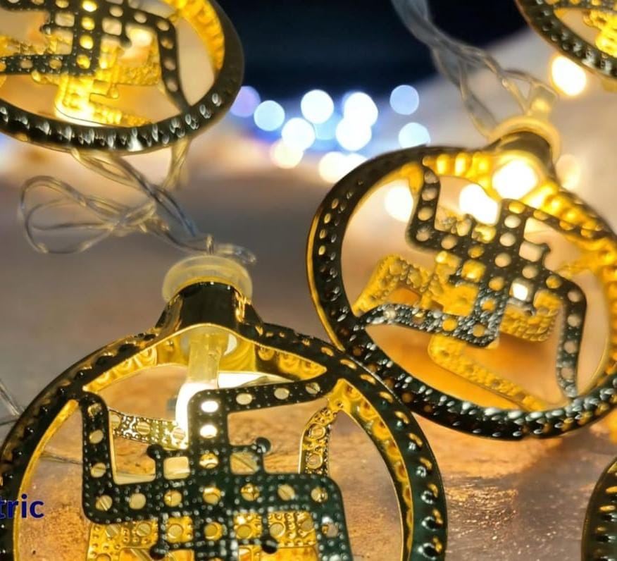 Big Swastik Metal String Light