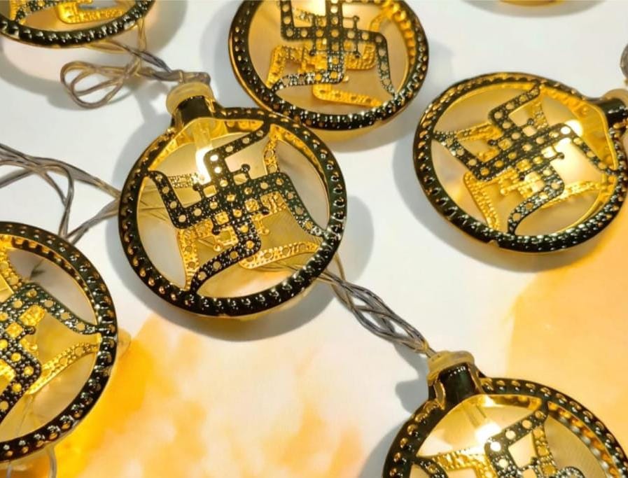 Big Swastik Metal String Light