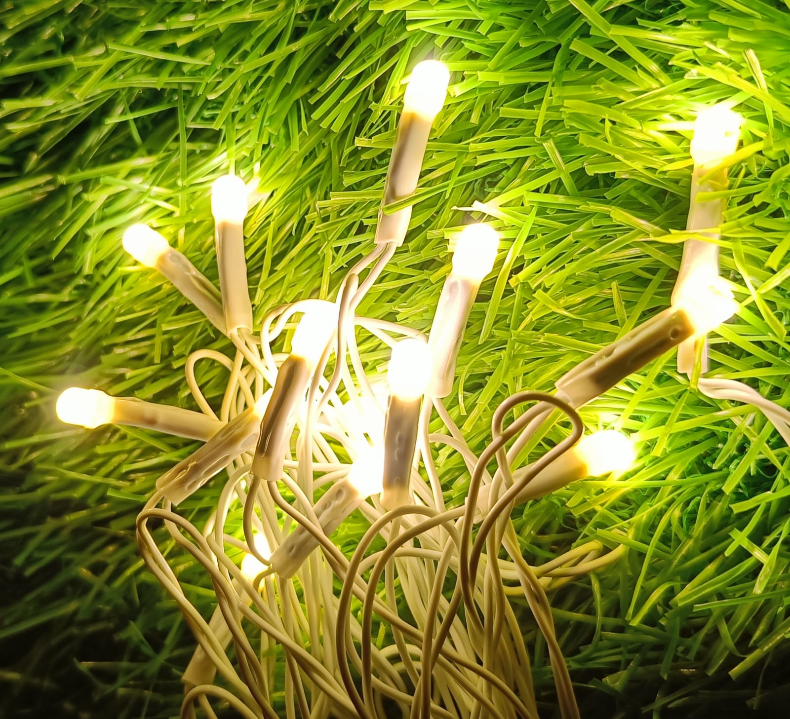 7M Pixel Still White Colour String Light 14 Bulb (Print 10M)