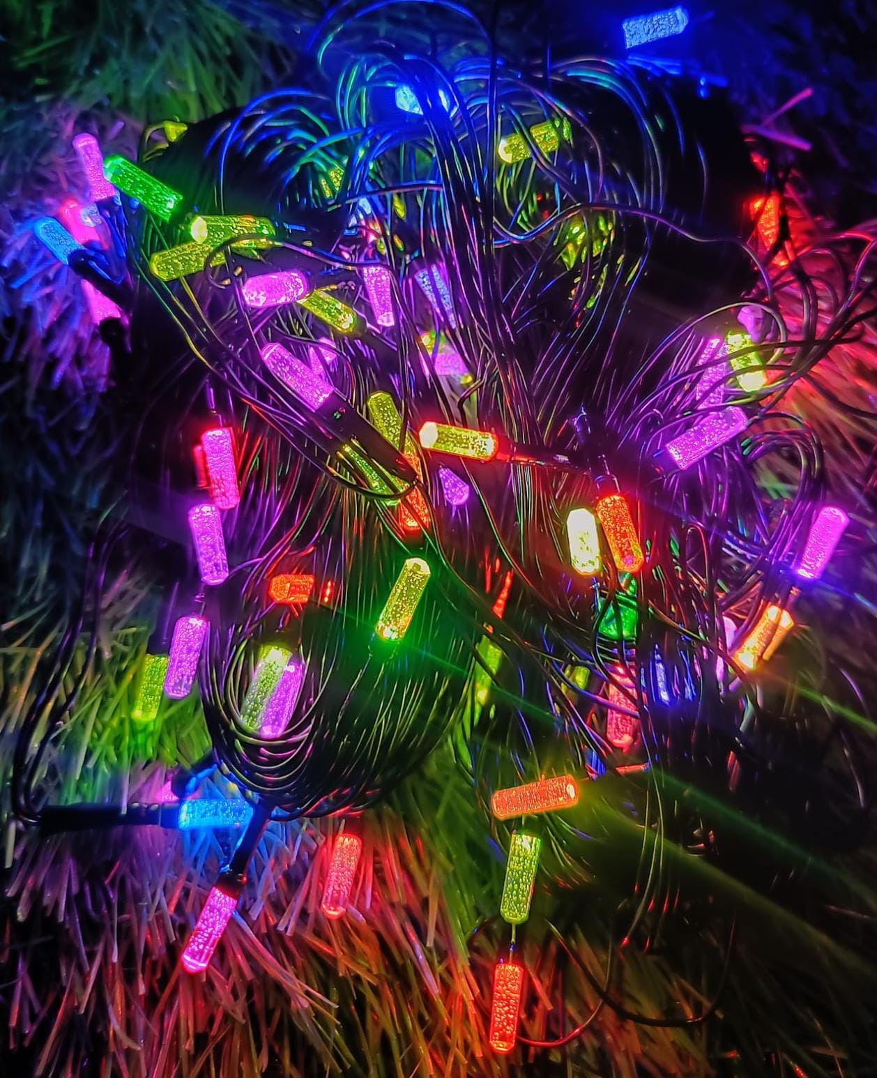 48M Long Fiber Multicolour String Light 96 Bulb (Print 60M)