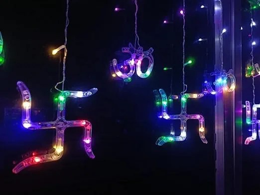 6*6 Swastik Curtain Light With Different Flashing Modes