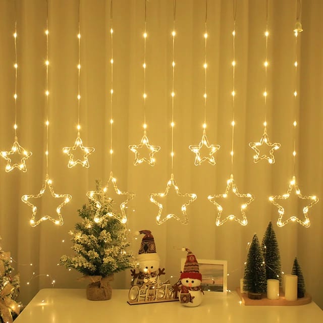 New 5+5 Crystal Star Curtain Light