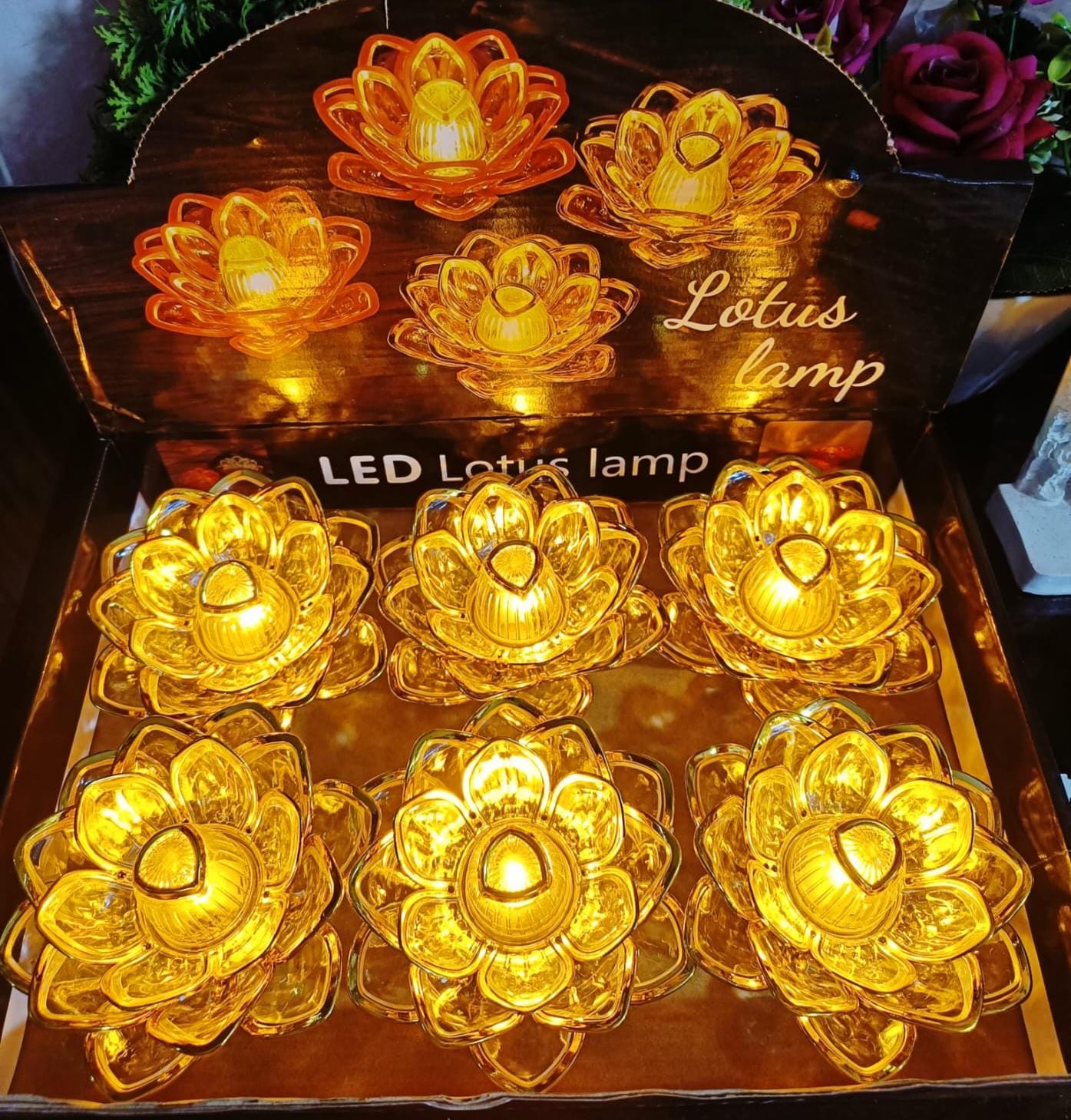 Beautiful Lotus Design LED Light (6 Piece Pack)