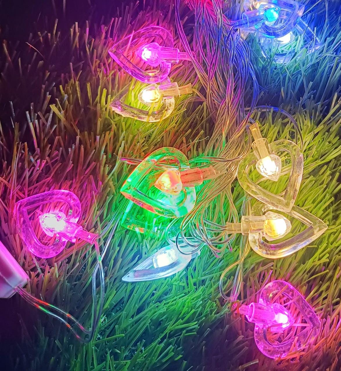 Multicolour Heart Shape String Light (14 Heart)