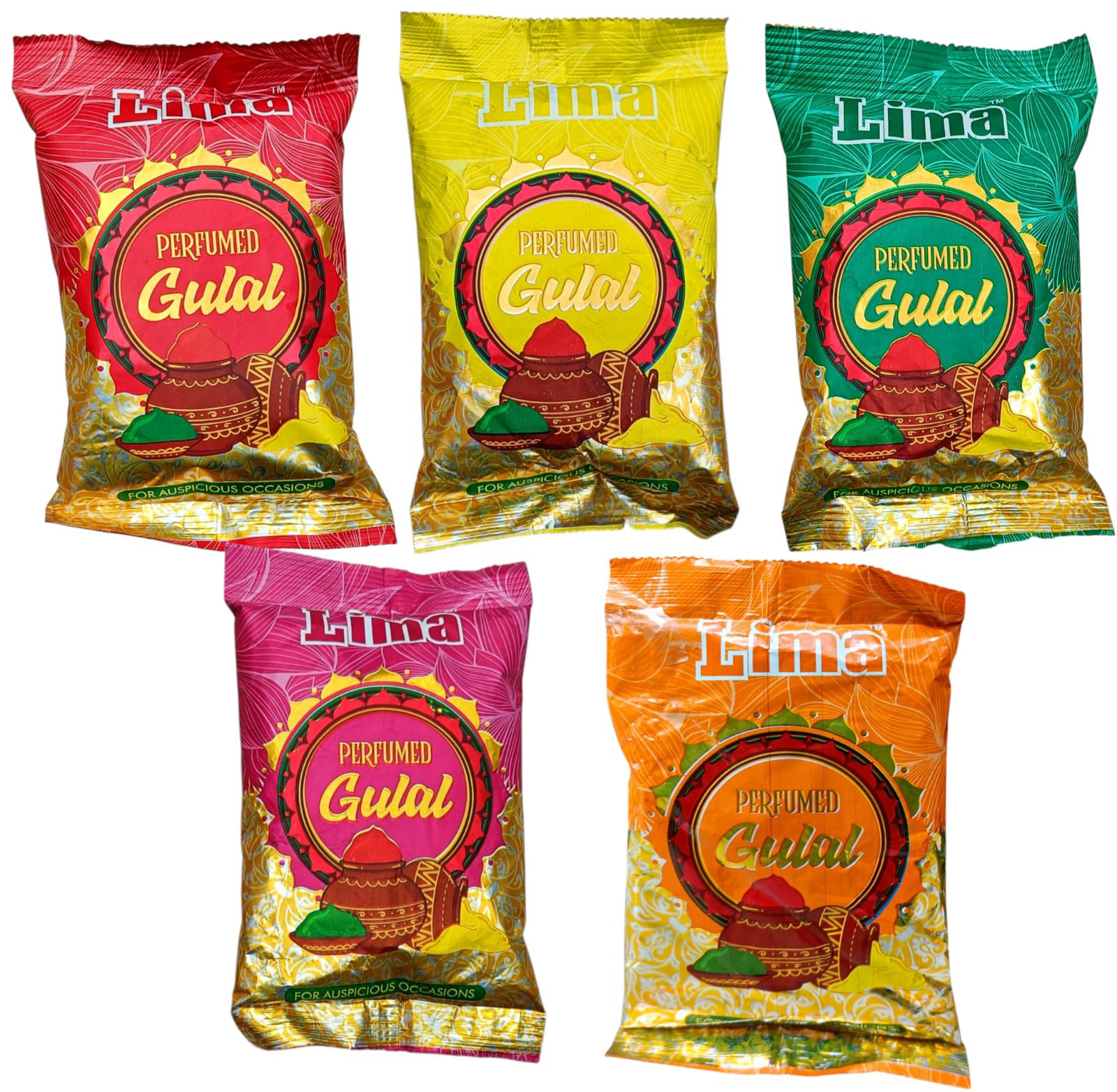Lima Perfumed Gulal (80gm) MRP18 (100 Piece Pack)