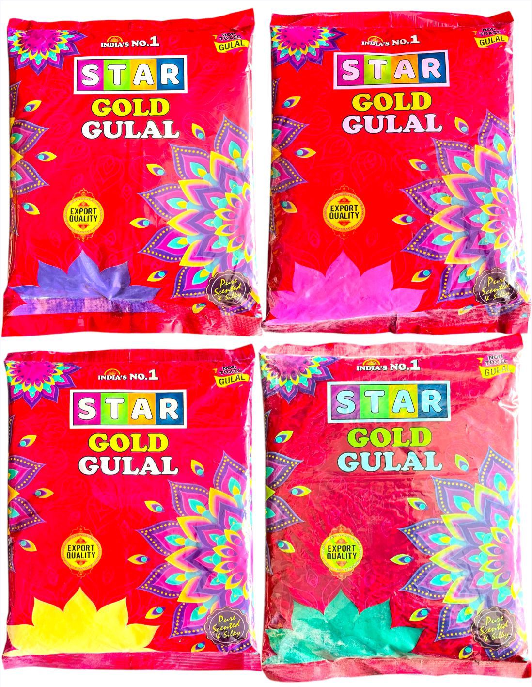 1kg Star Gold Gulal Mix Colours