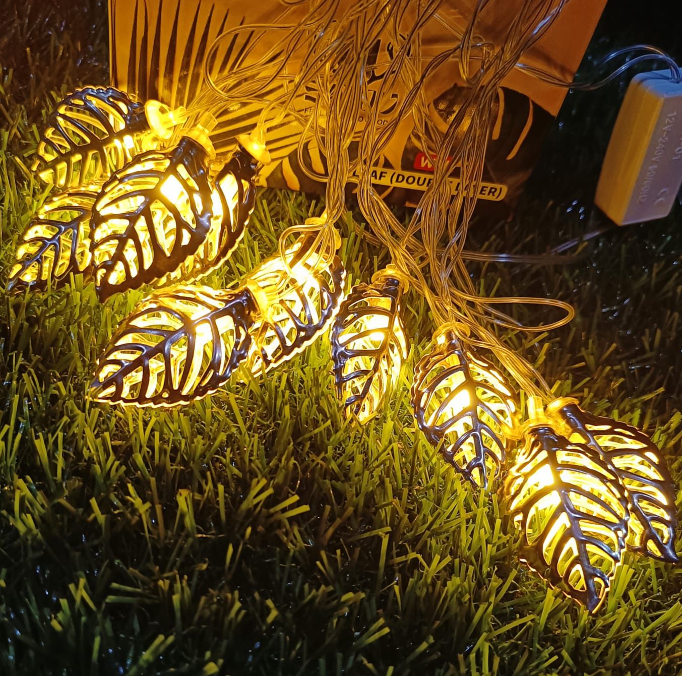 Silver Metal Leaf String Light (10 Leaf)