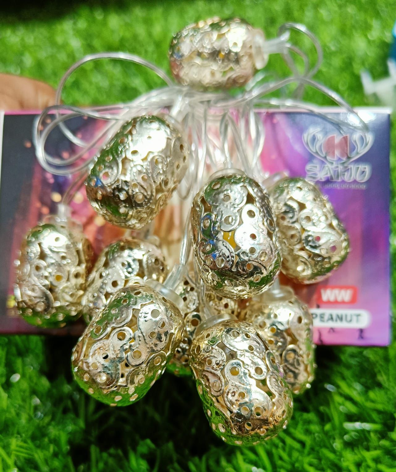 Silver Metal String Light (10 Blub)