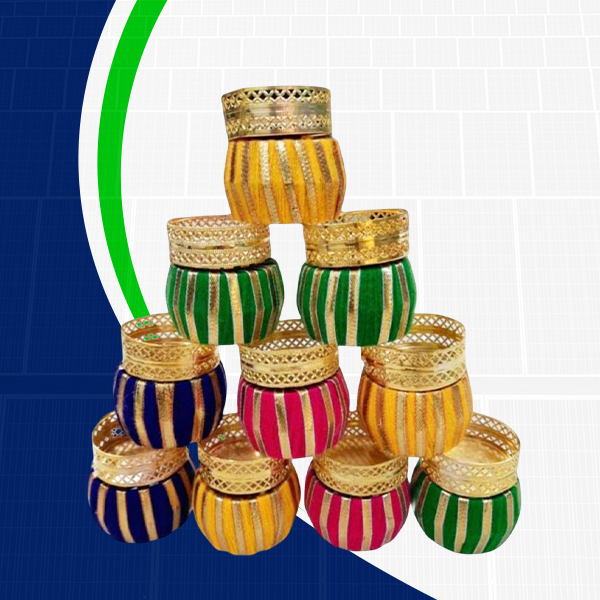 Dholak Design Tea Light Holder (Mix Colours)