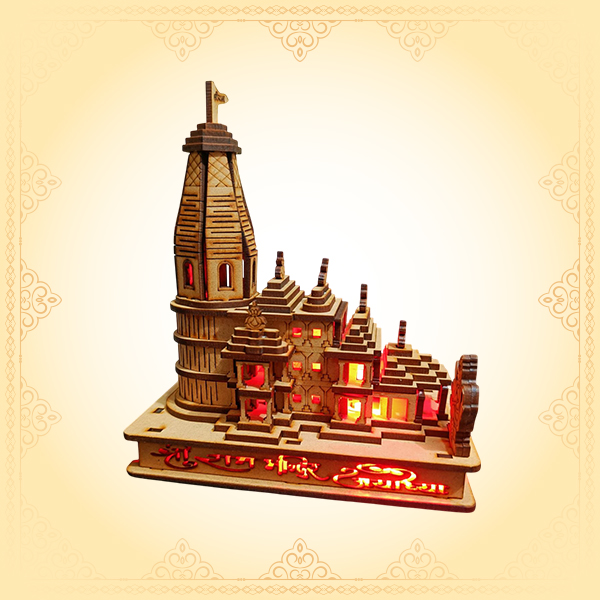 Shree Ram Janmbhumi Mandir with 7 Multicolour Lighting