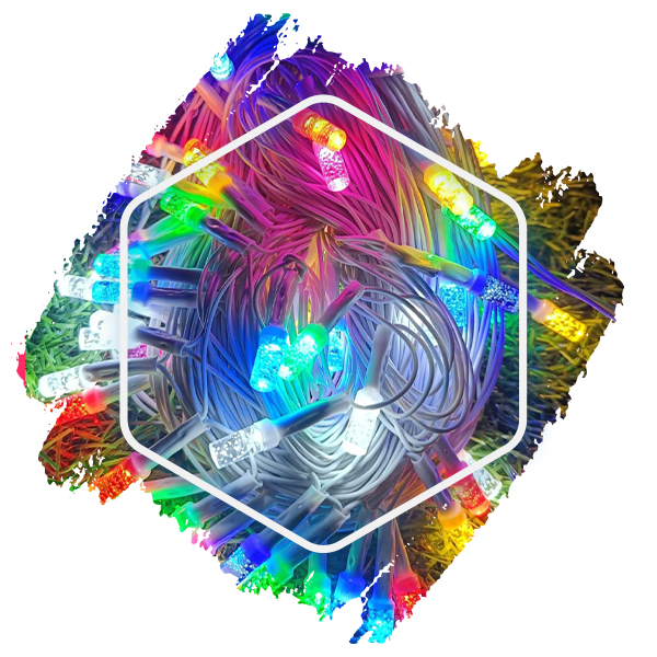 48M Sugarcane Design Multicolour String Light 96 Bulb (Print 70M)