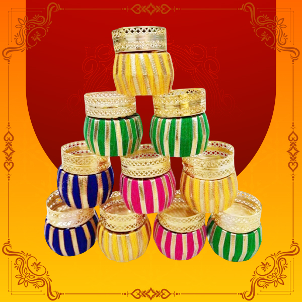 Dholak Design Tea Light Holder (Mix Colours)